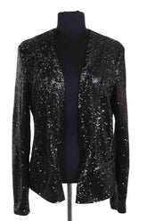 Veste Maje Noir en Paillettes, taille L - Seconde Main