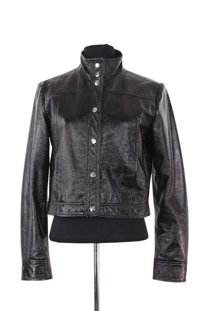 Veste Maje Noir en Synthétique, taille S - Seconde Main