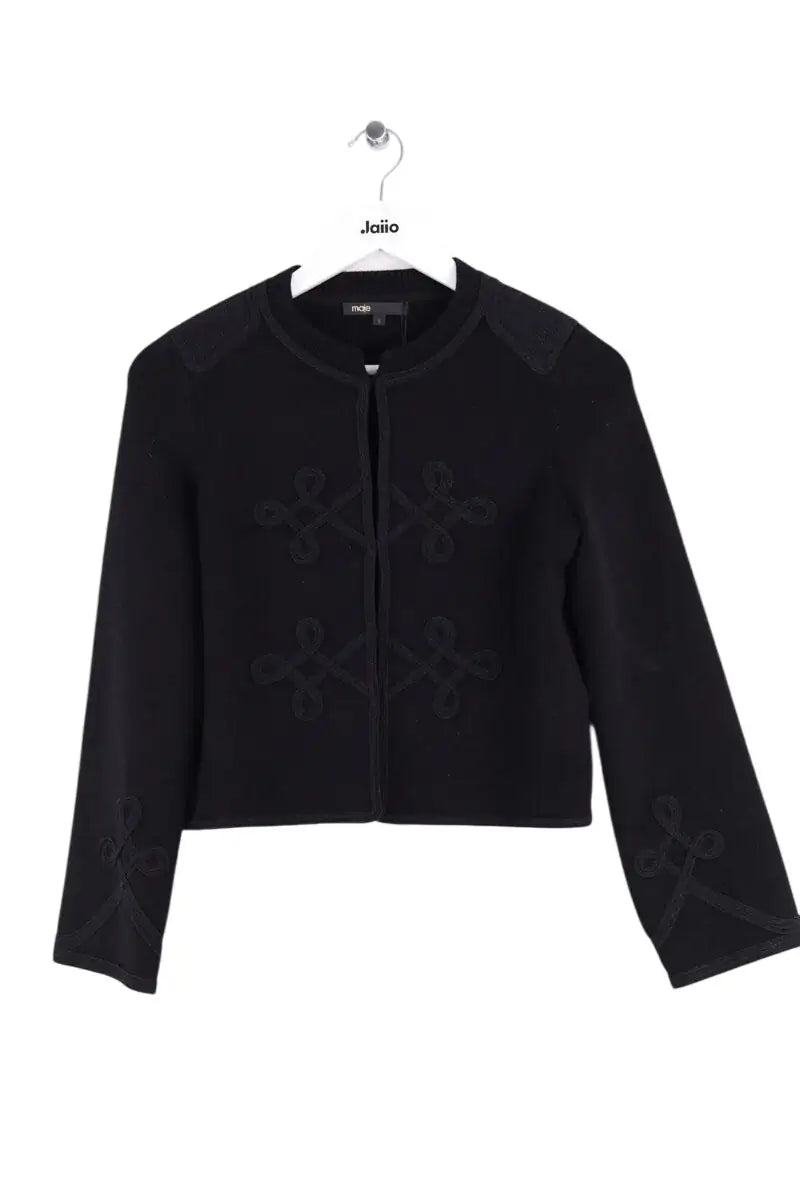Veste Maje Noir en Synthétique, taille S - Seconde Main