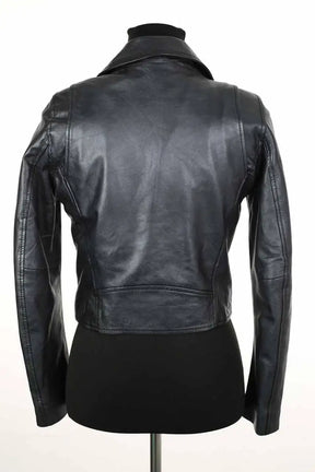 Veste Maje Rose Noir en Cuir
