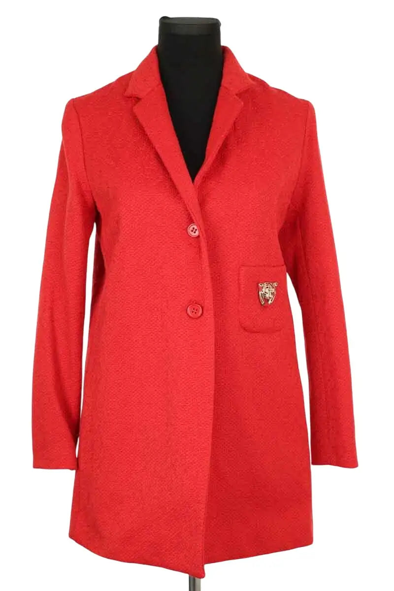 Veste Maje Rouge en Coton, taille S - Seconde Main