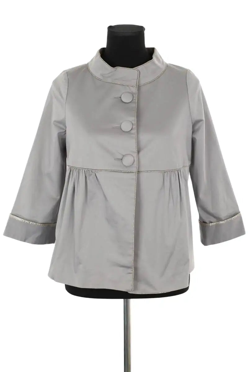 Veste Maje Tina Gris en Coton, taille S - Seconde Main