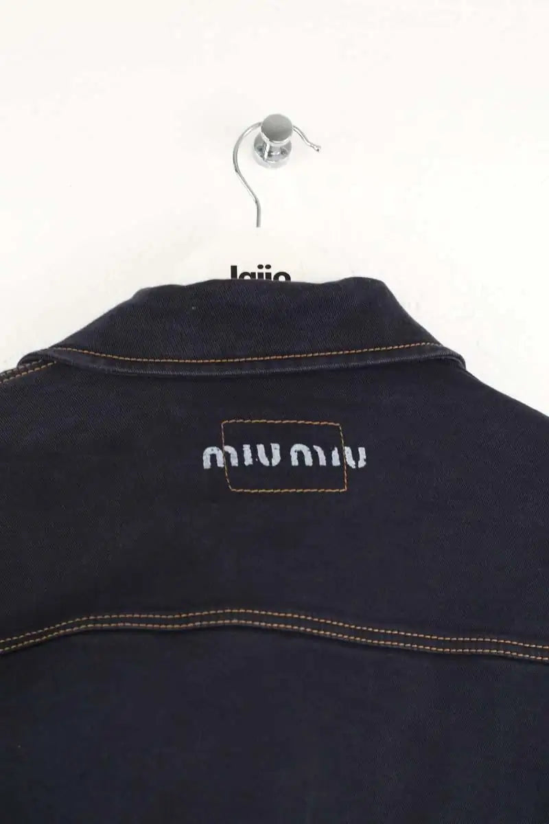 Veste Miu Miu Marine en Coton