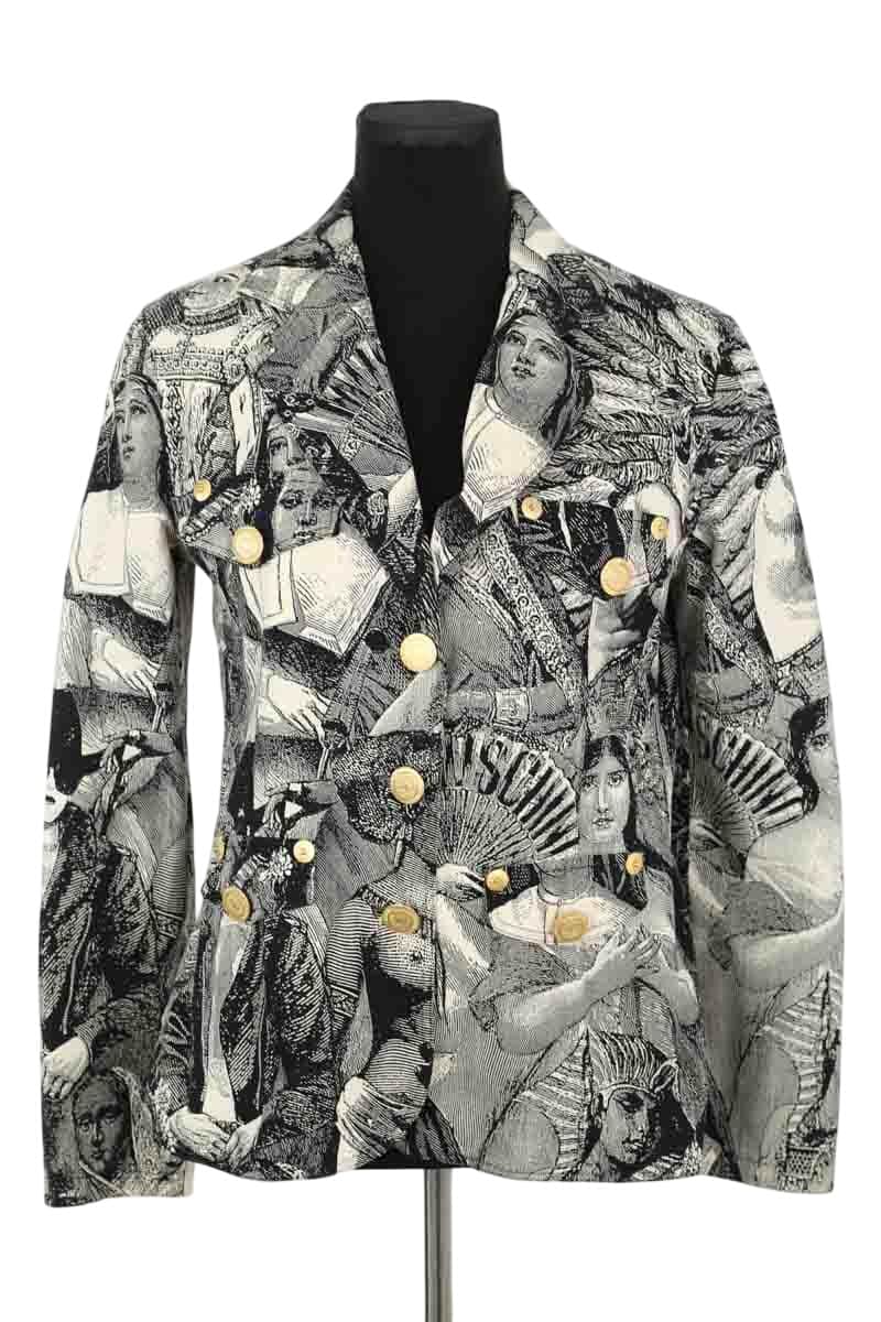 Veste Moschino Noir en Coton, taille L - Seconde Main
