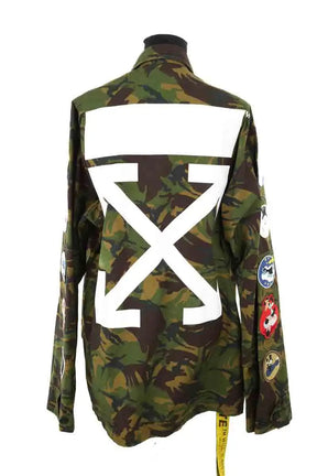 Veste Off White Kaki en Coton