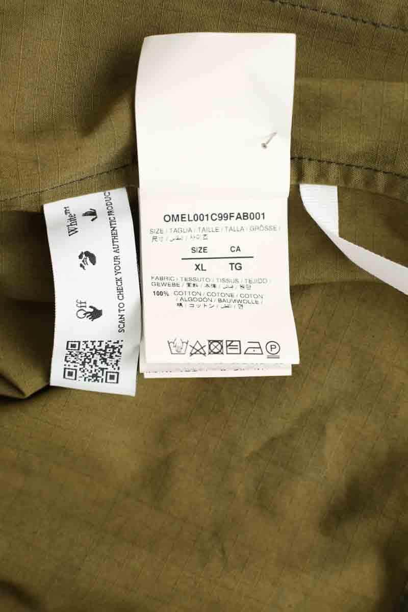 Veste Off White Kaki en Coton
