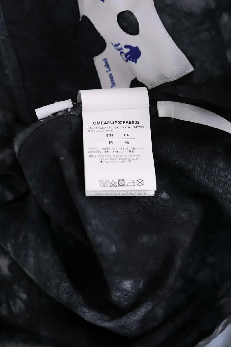 Veste Off White Noir en Coton