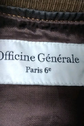 Veste Officine Générale Marron en Cuir