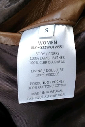 Veste Officine Générale Marron en Cuir