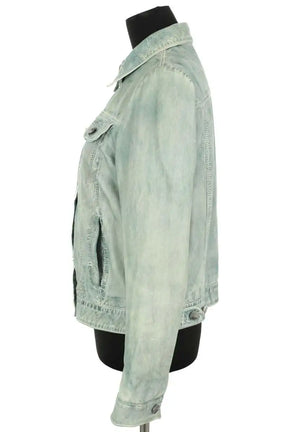 Veste Pinko Vert en Cuir
