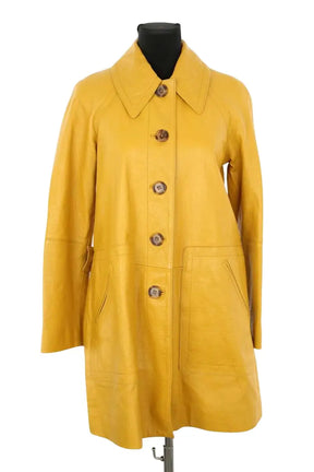 Veste Rebecca Taylor Jaune en Cuir, taille M - Seconde Main