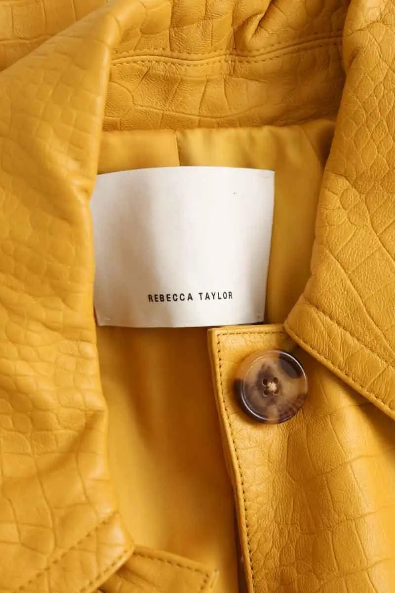 Veste Rebecca Taylor Jaune en Cuir