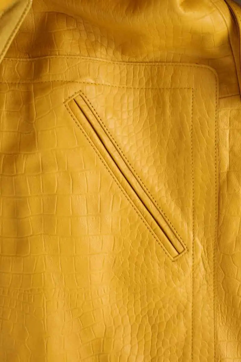 Veste Rebecca Taylor Jaune en Cuir