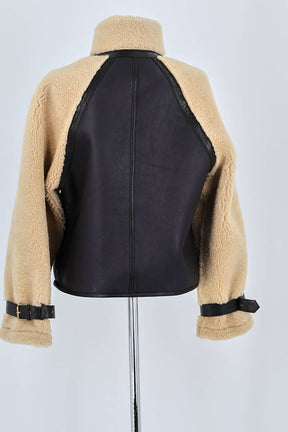 Veste Rouje Beige en Cuir