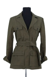 Veste Saint Laurent Kaki en Coton, taille S - Seconde Main