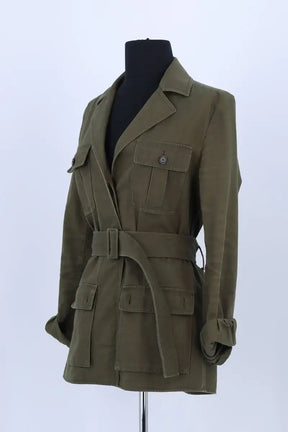 Veste Saint Laurent Kaki en Coton