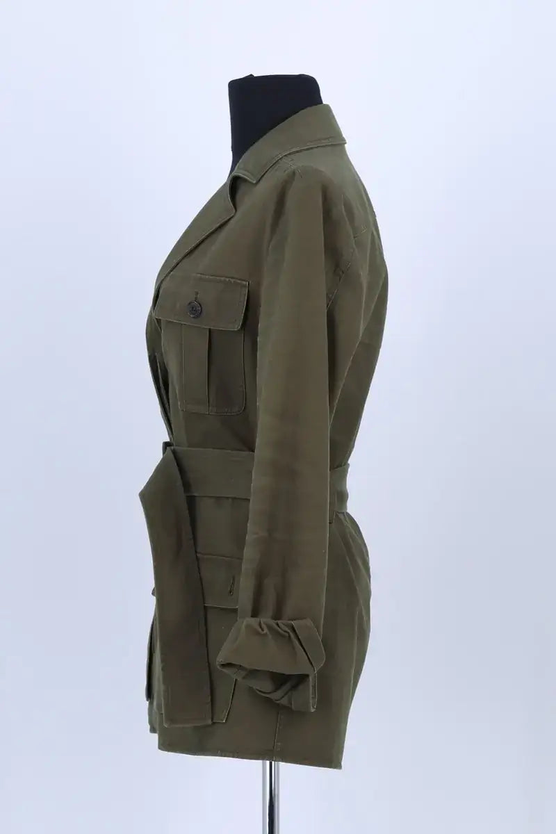 Veste Saint Laurent Kaki en Coton