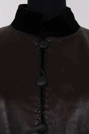 Veste Saint Laurent Marron en Cuir