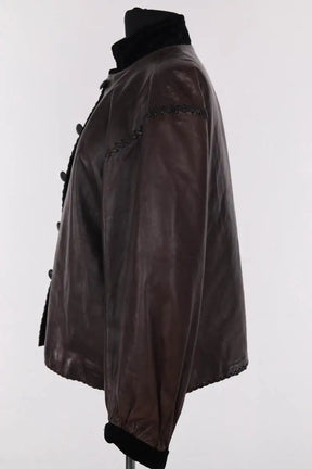 Veste Saint Laurent Marron en Cuir