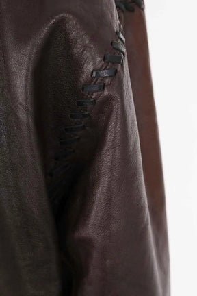 Veste Saint Laurent Marron en Cuir