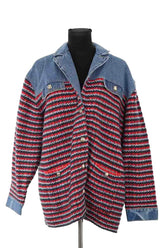 Veste Sandro Bleu en Coton, taille L - Seconde Main