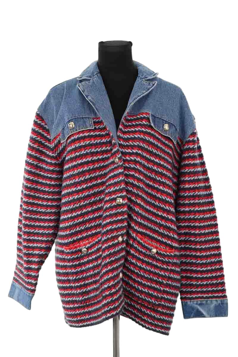 Veste Sandro Bleu en Coton, taille L - Seconde Main