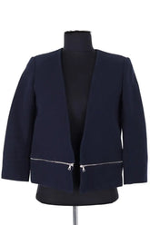 Veste Sandro Bleu en Coton, taille S - Seconde Main