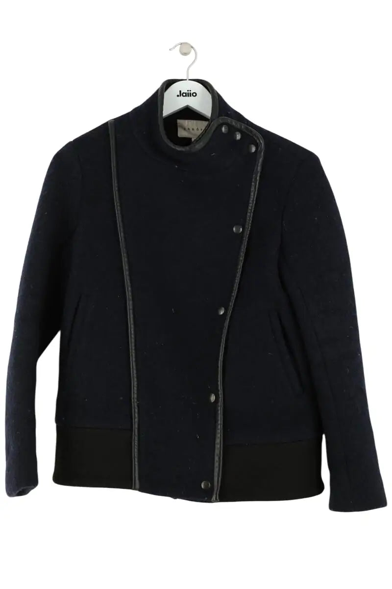Veste Sandro Bleu en Laine, taille S - Seconde Main