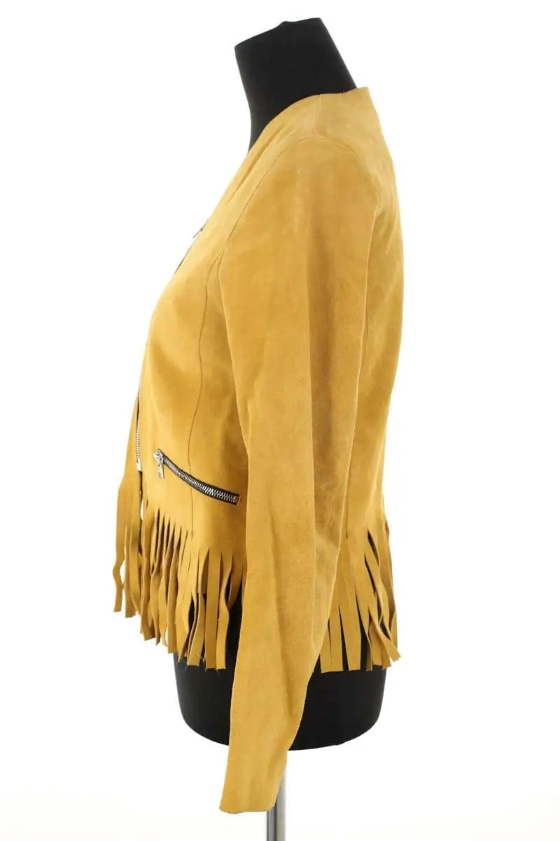 Veste Sandro Camel en Daim