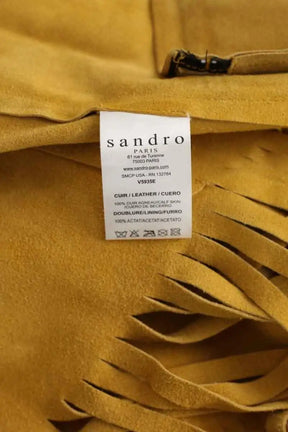 Veste Sandro Camel en Daim