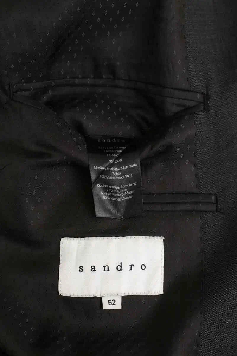 Veste Sandro Gris en Laine