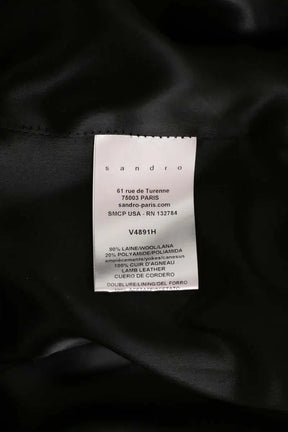 Veste Sandro Noir en Laine