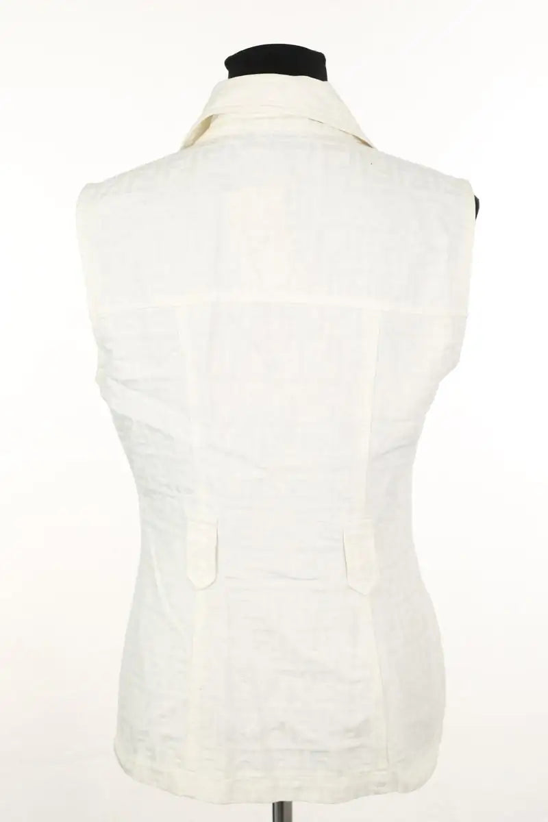 Veste sans manches Fendi Blanc en Coton