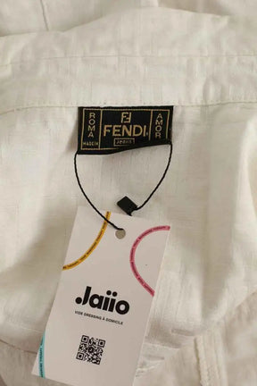 Veste sans manches Fendi Blanc en Coton