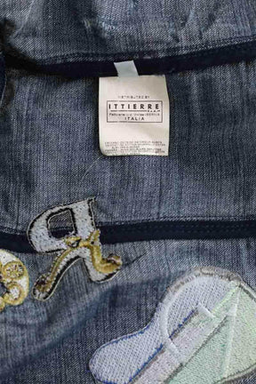 Veste sans manches Versace Bleu en Coton