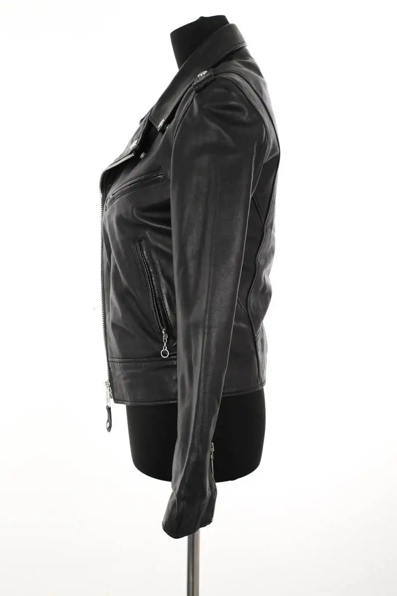 Veste Schott Noir en Cuir