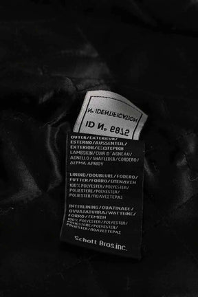 Veste Schott Noir en Cuir