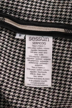 Veste Sessun Serpicoq Noir en Coton