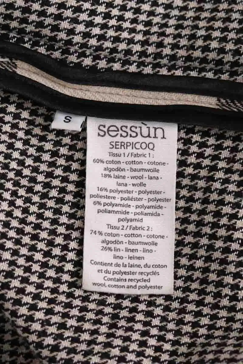 Veste Sessun Serpicoq Noir en Coton