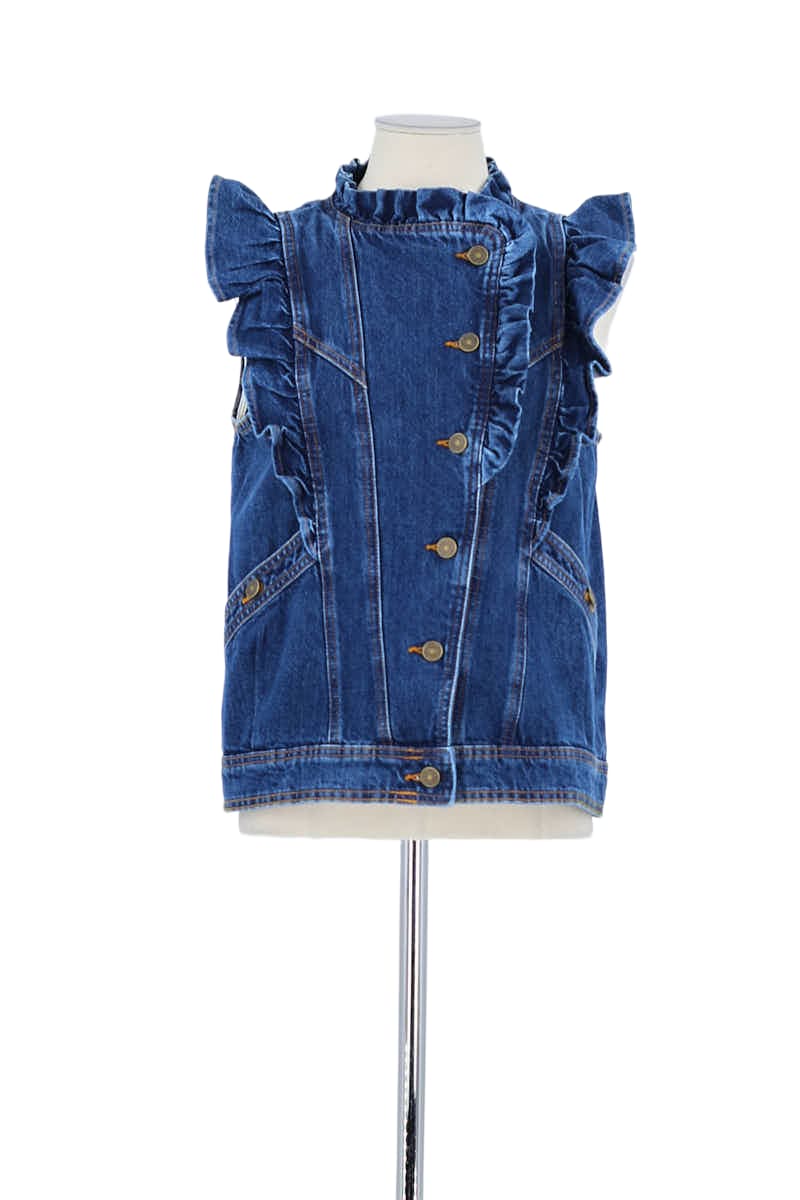 Veste Sézane Bleu en Coton, taille S - Seconde Main
