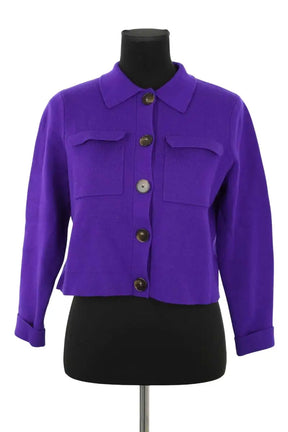Veste Sézane Bleu en Laine, taille S - Seconde Main