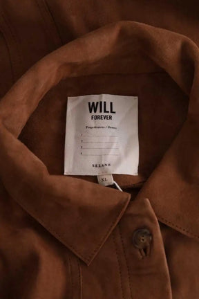 Veste Sézane Camel en Cuir