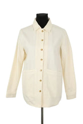 Veste Sézane Ecru en Coton, taille S - Seconde Main