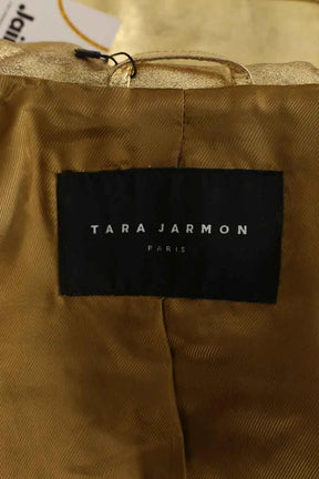 Veste Tara Jarmon Valentine Doré en Cuir