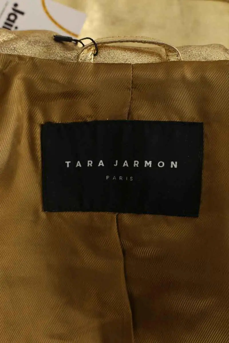 Veste Tara Jarmon Valentine Doré en Cuir