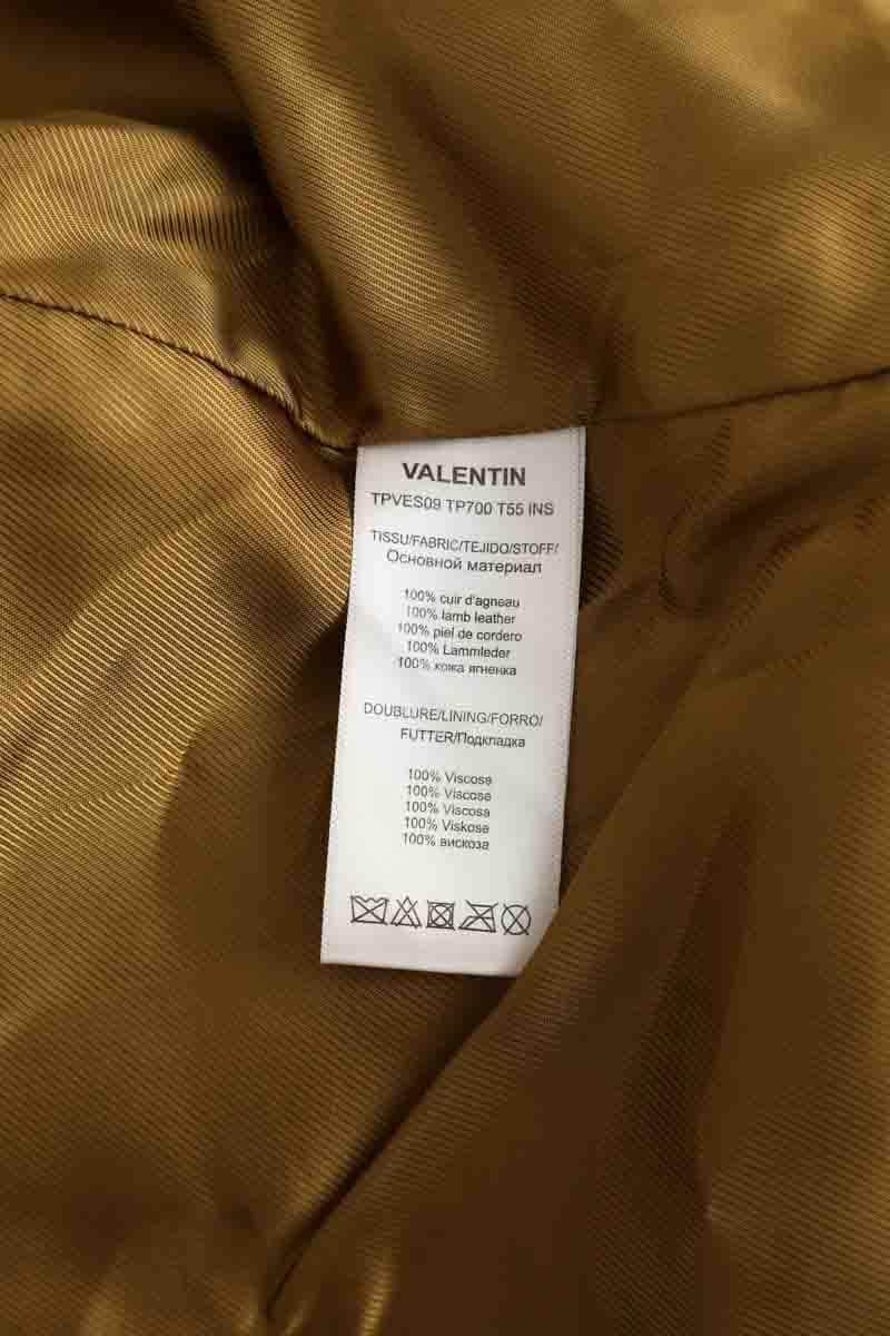 Veste Tara Jarmon Valentine Doré en Cuir