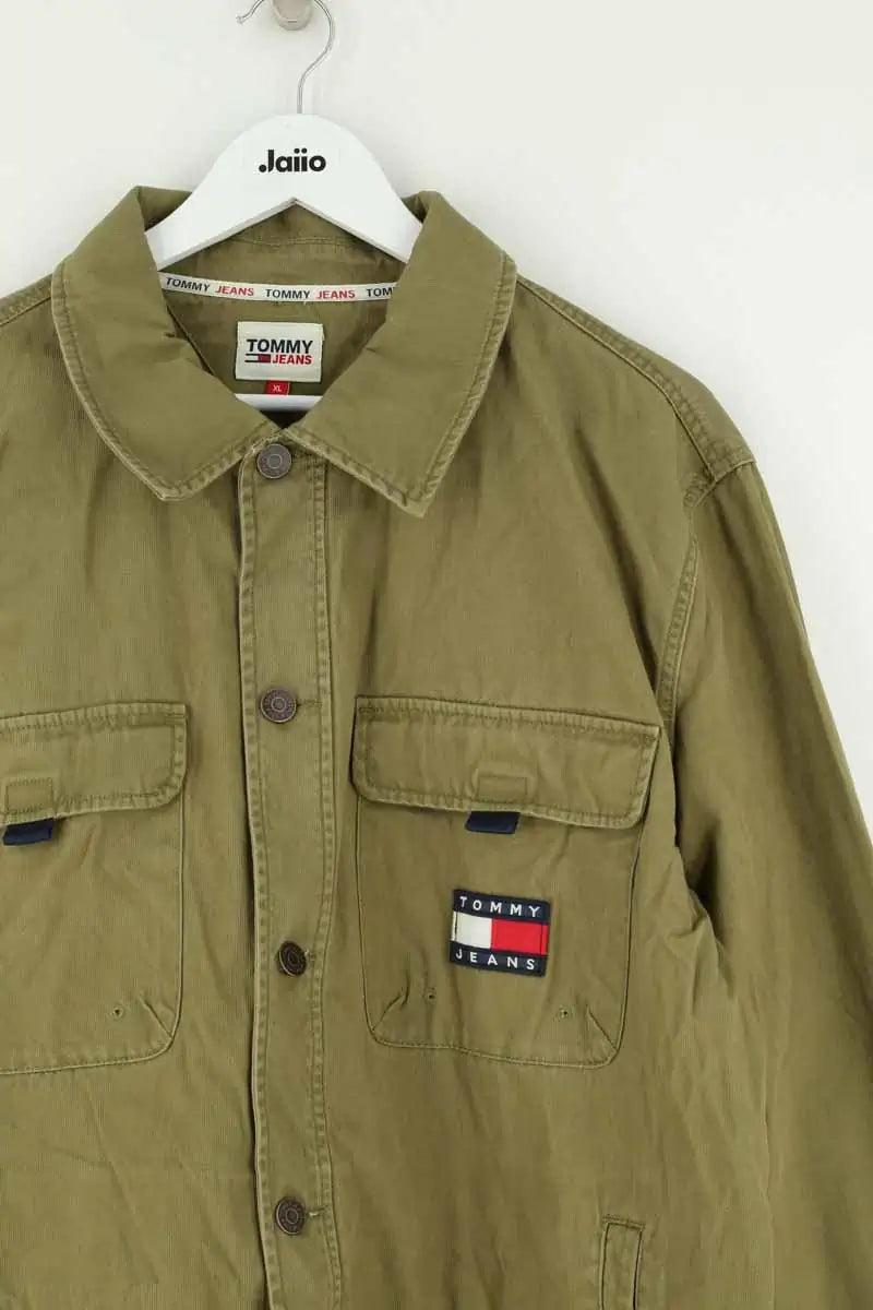 Veste Tommy Hilfiger Kaki en Coton