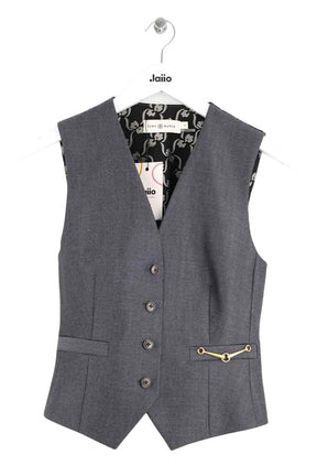 Veste Tory Burch Gris en Laine, taille XS - Seconde Main