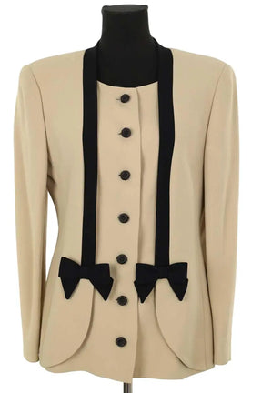 Veste Valentino Beige en Synthétique, taille L - Seconde Main