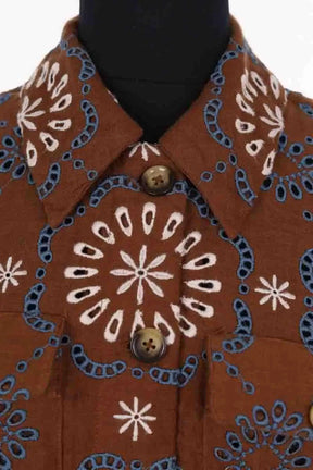 Veste Veronica Beard Marron en Lin